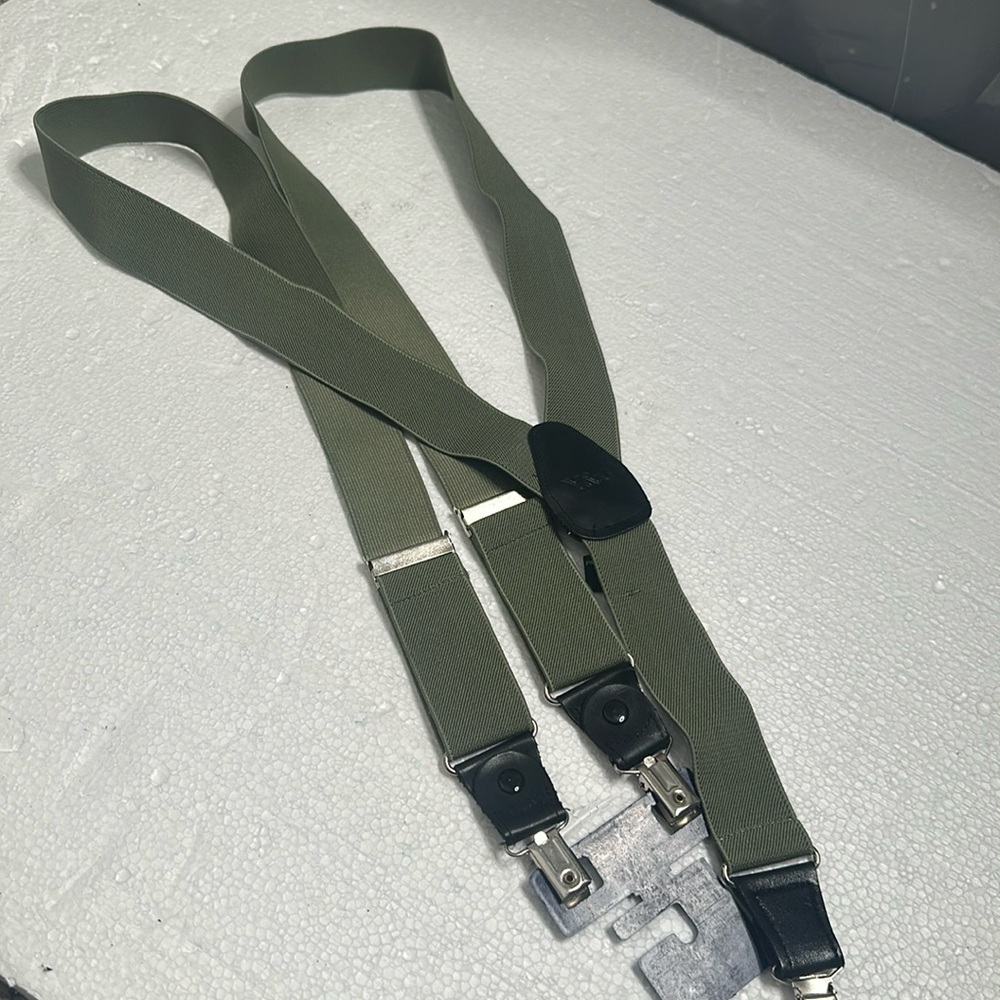 Y&G Olivie green black suspenders